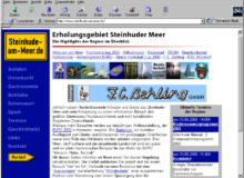 Dieser Screenshot ist ein schönes Zeitdokument und zeigt, wie Informationsvermittlung und Webdesign vor 25 Jahren aussahen – reduziert, aber mit viel Herz für die Region.